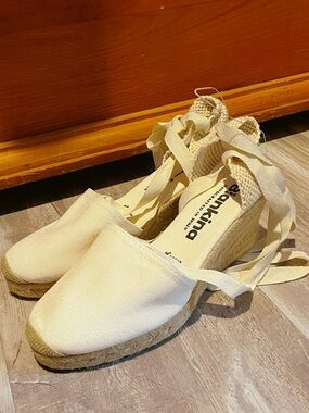 New Biankina Almanera Sustainable, Eco Friendly Vegan Canvas Espadrille Wedges 8